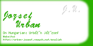 jozsef urban business card